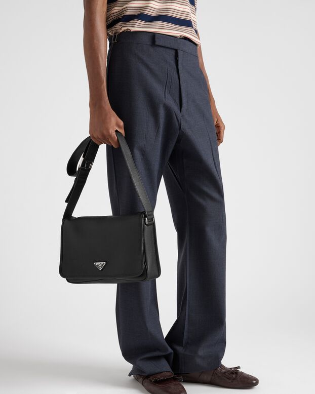 Leather shoulder bag, , hi-res