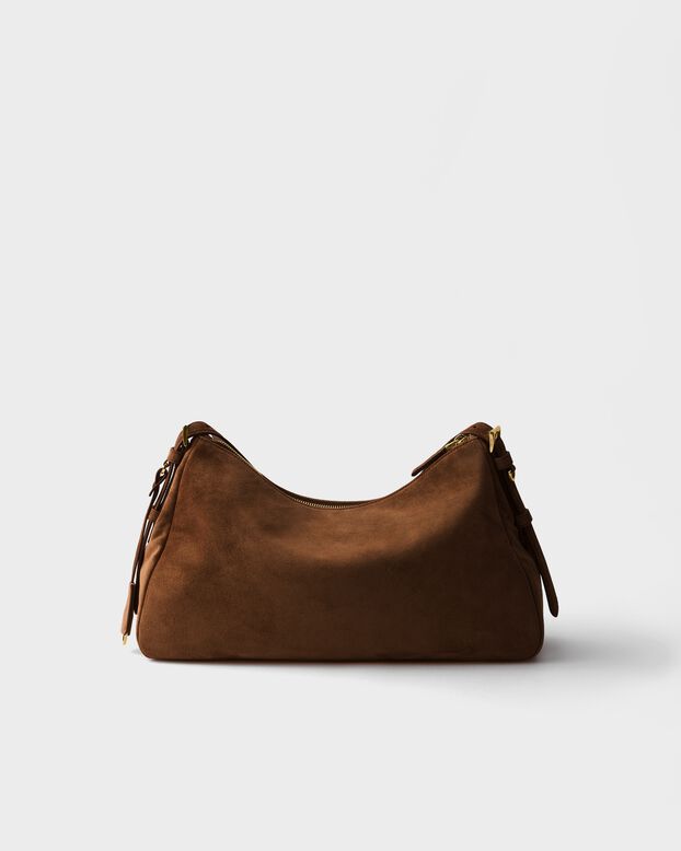 Prada Aimèe large suede shoulder bag, , hi-res