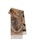 Etched Knight Cashmere Scarf, , hi-res