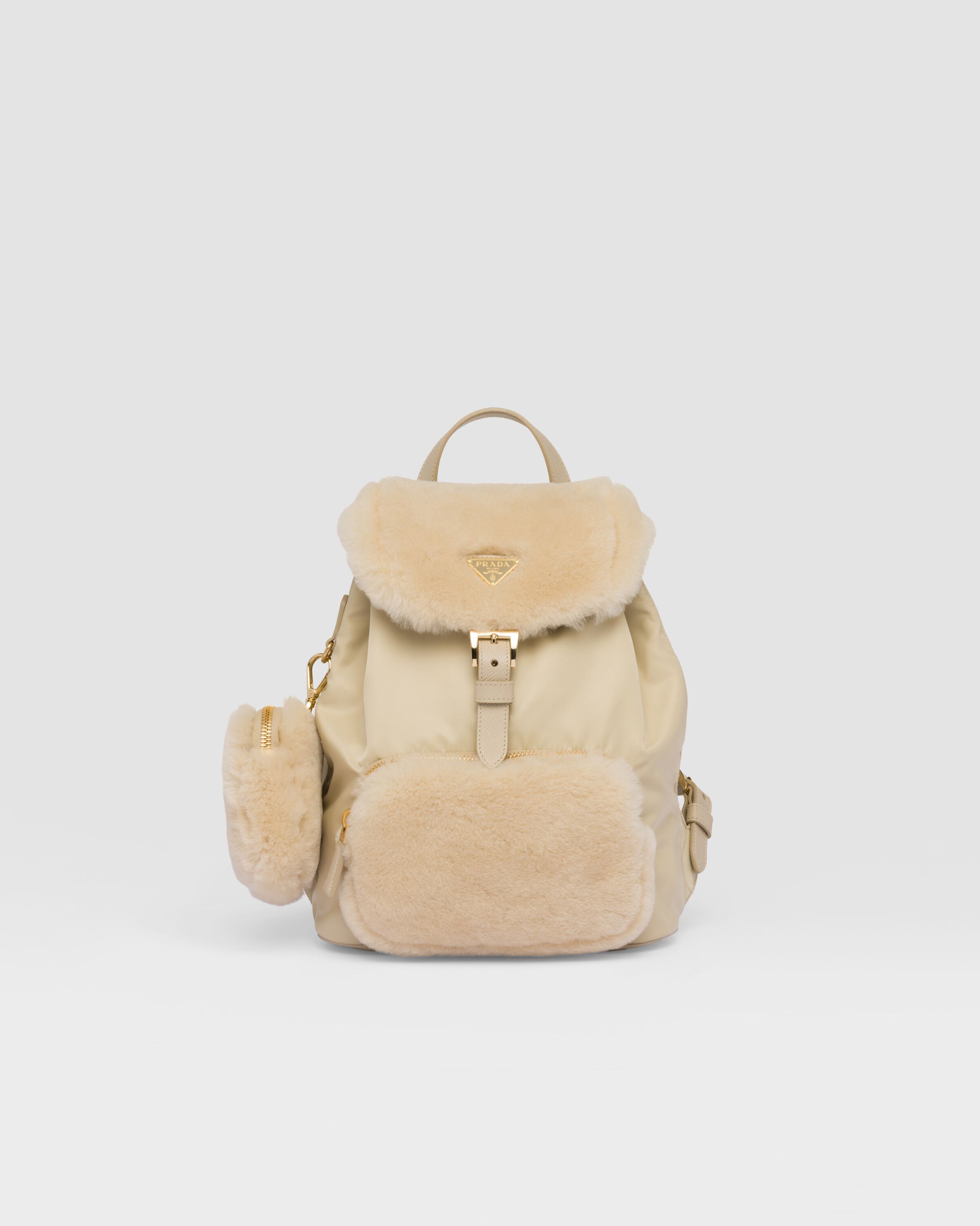 Prada canvas backpack store