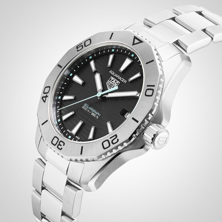 Aquaracer 200 Professional Solargraph 40mm Mens Watch Black, , hi-res