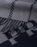 Small wool scarf with jacquard logo, , hi-res