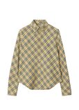 Slim Fit Check Cotton Shirt, , hi-res