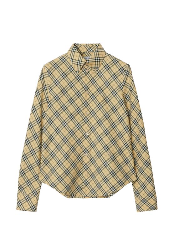 Slim Fit Check Cotton Shirt, , hi-res