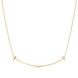 Tiffany T Smile Pendant in Yellow Gold, Large, , hi-res