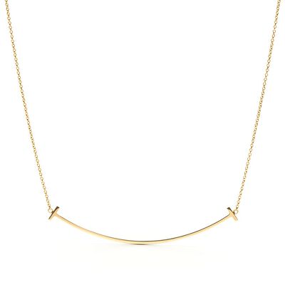 Tiffany T Smile Pendant in Yellow Gold, Large