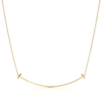Tiffany T Smile Pendant in Yellow Gold, Large, , hi-res