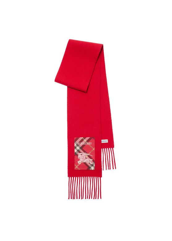 Check Label Cashmere Scarf, , hi-res