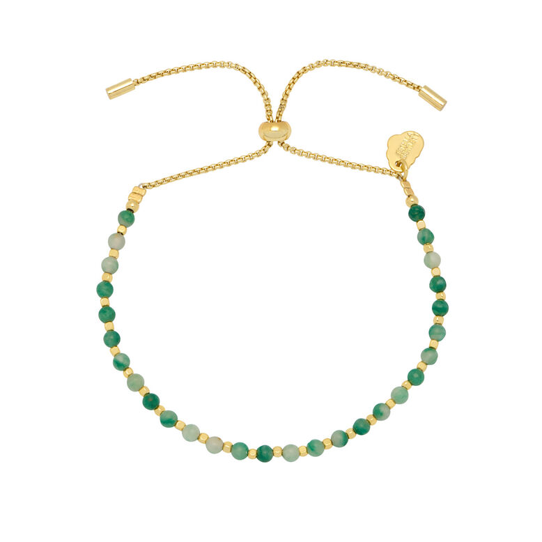 Amelia Green Quartz Bracelet - Gold Plated, , hi-res
