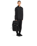 Re-Nylon and Saffiano leather backpack, , hi-res