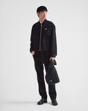 Re-Nylon and leather backpack, , hi-res