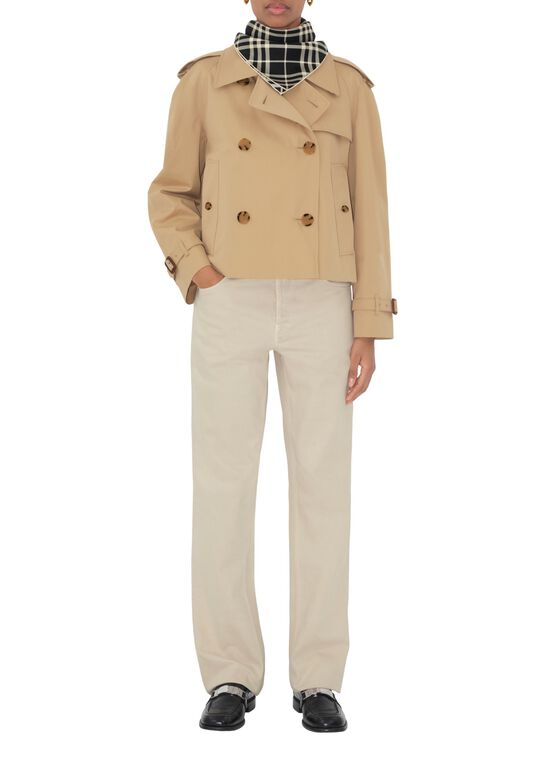 Check Silk Scarf, , hi-res