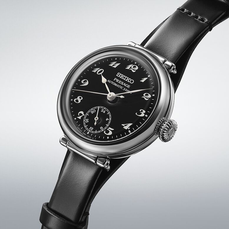 Presage Craftsmanship Series Limited Edition Black Enamel Dial Strap 35mm Watch Porter Classic Collaboration, , hi-res