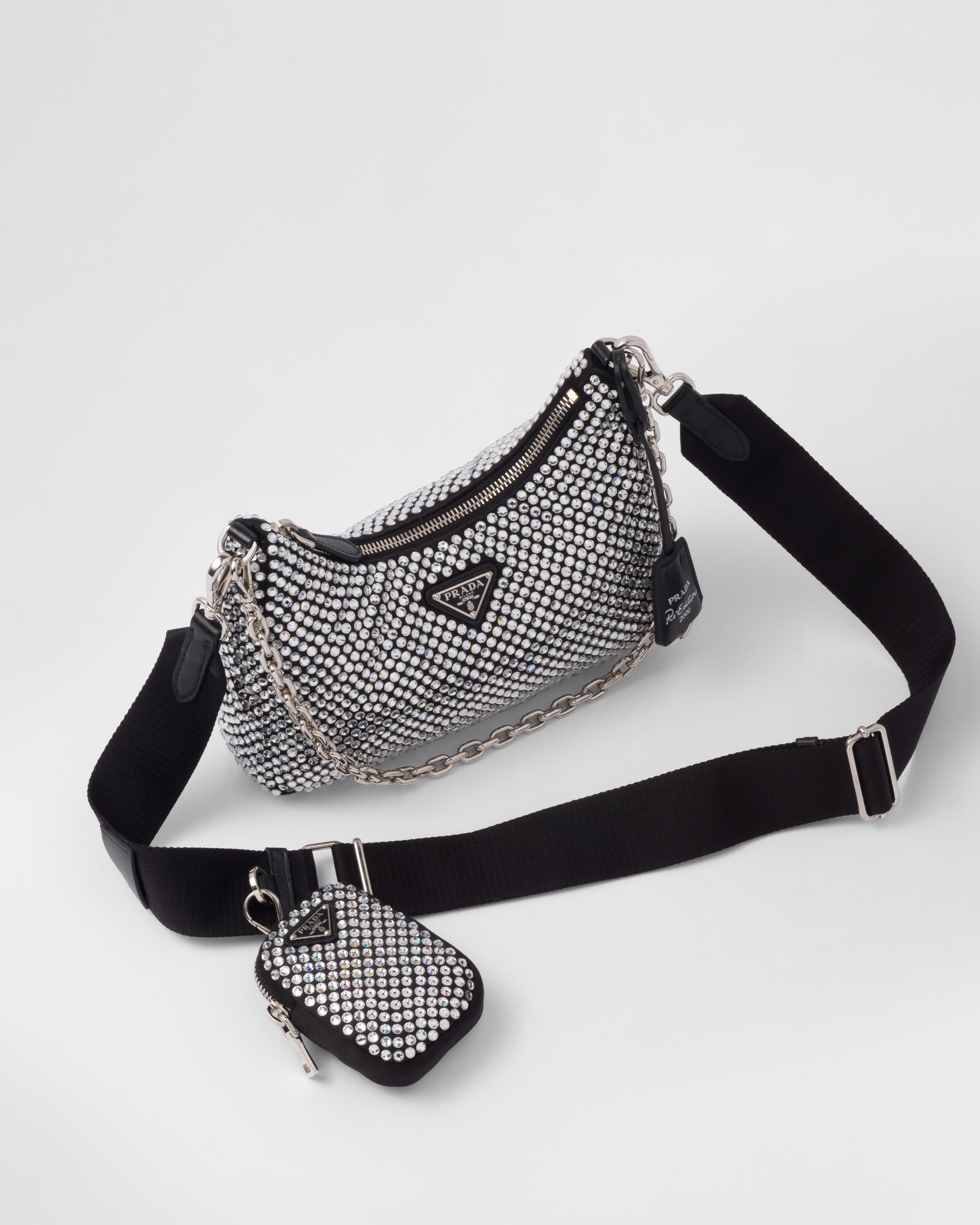 Prada Re Edition 2005 satin bag with crystals