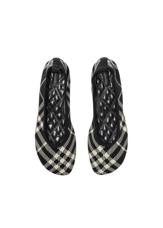 Check Knit Baby Ballerinas, , hi-res