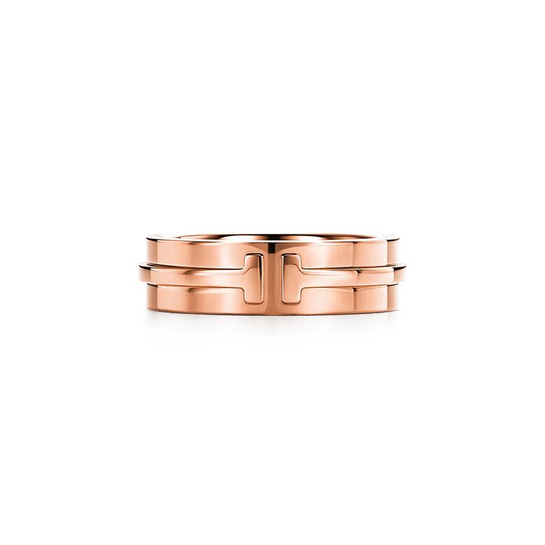 Tiffany T Wide Ring in Rose gold - Size 7 1/2, , hi-res