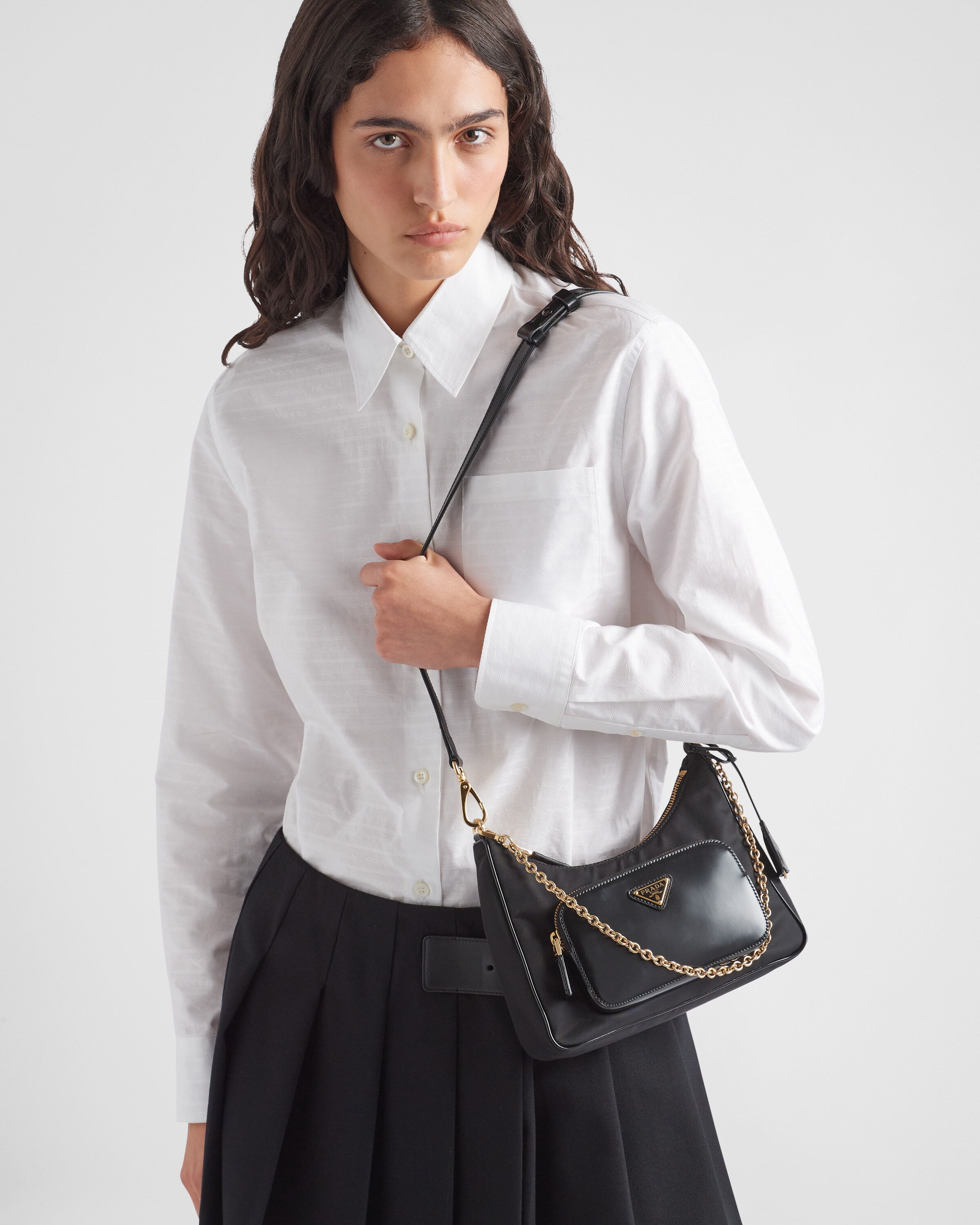 Prada Re Nylon and brushed leather mini bag Women Heathrow Reserve Collect