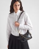 Re-Nylon and brushed leather mini-bag, , hi-res
