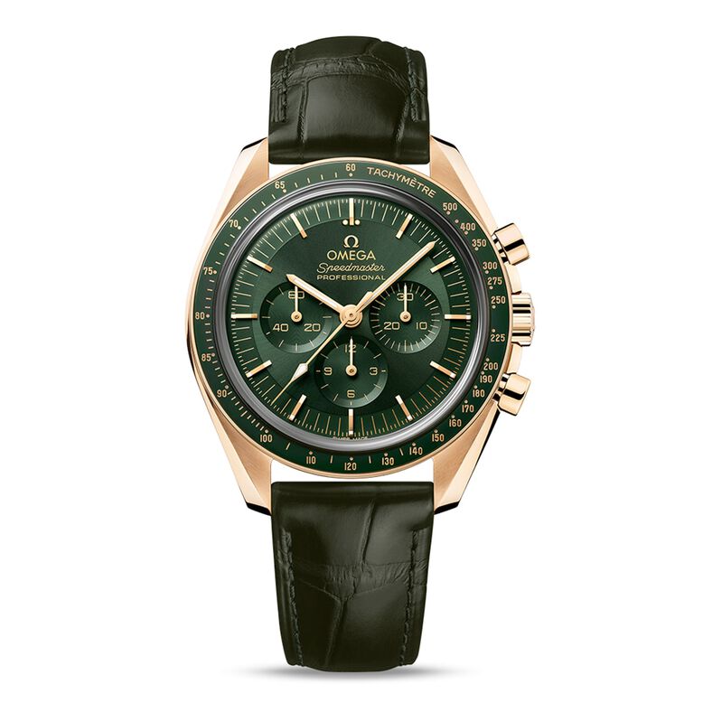 Speedmaster Moonwatch Professional Co-Axial Master Chronometer Chronograph 42mm Mens Watch Green Moonshine Gold, , hi-res