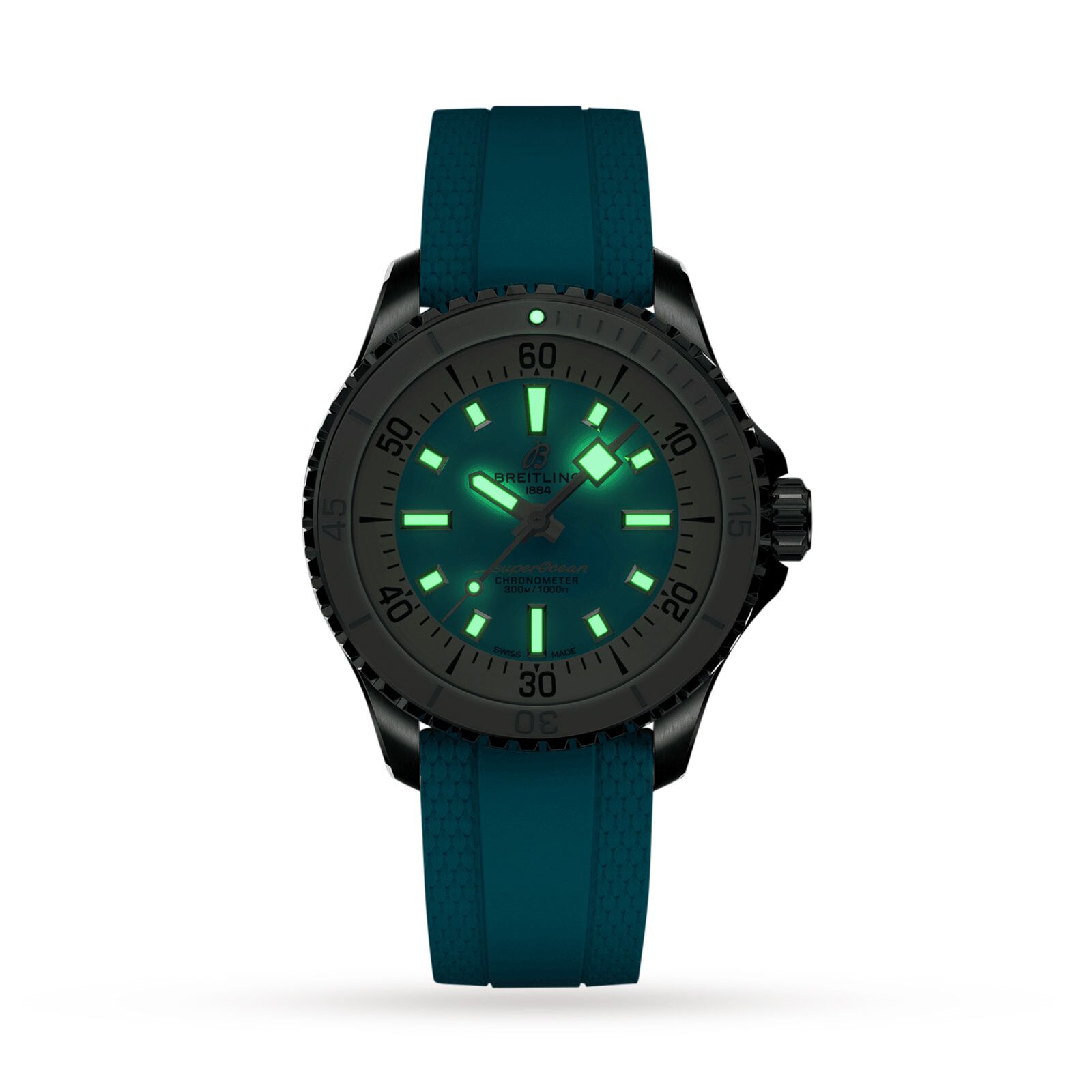 Breitling Superocean Automatic 36 Stainless Steel Turquoise Rubber 