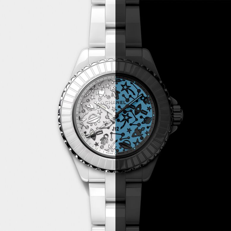 J12 Cosmic White Ceramic 33mm White Dial, , hi-res