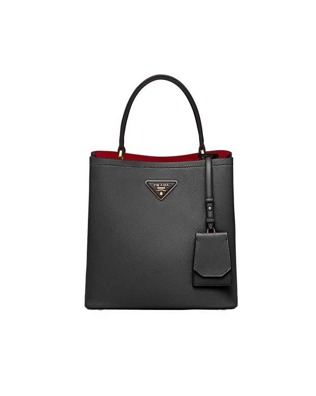 Medium Saffiano Leather Prada Panier Bag, , hi-res