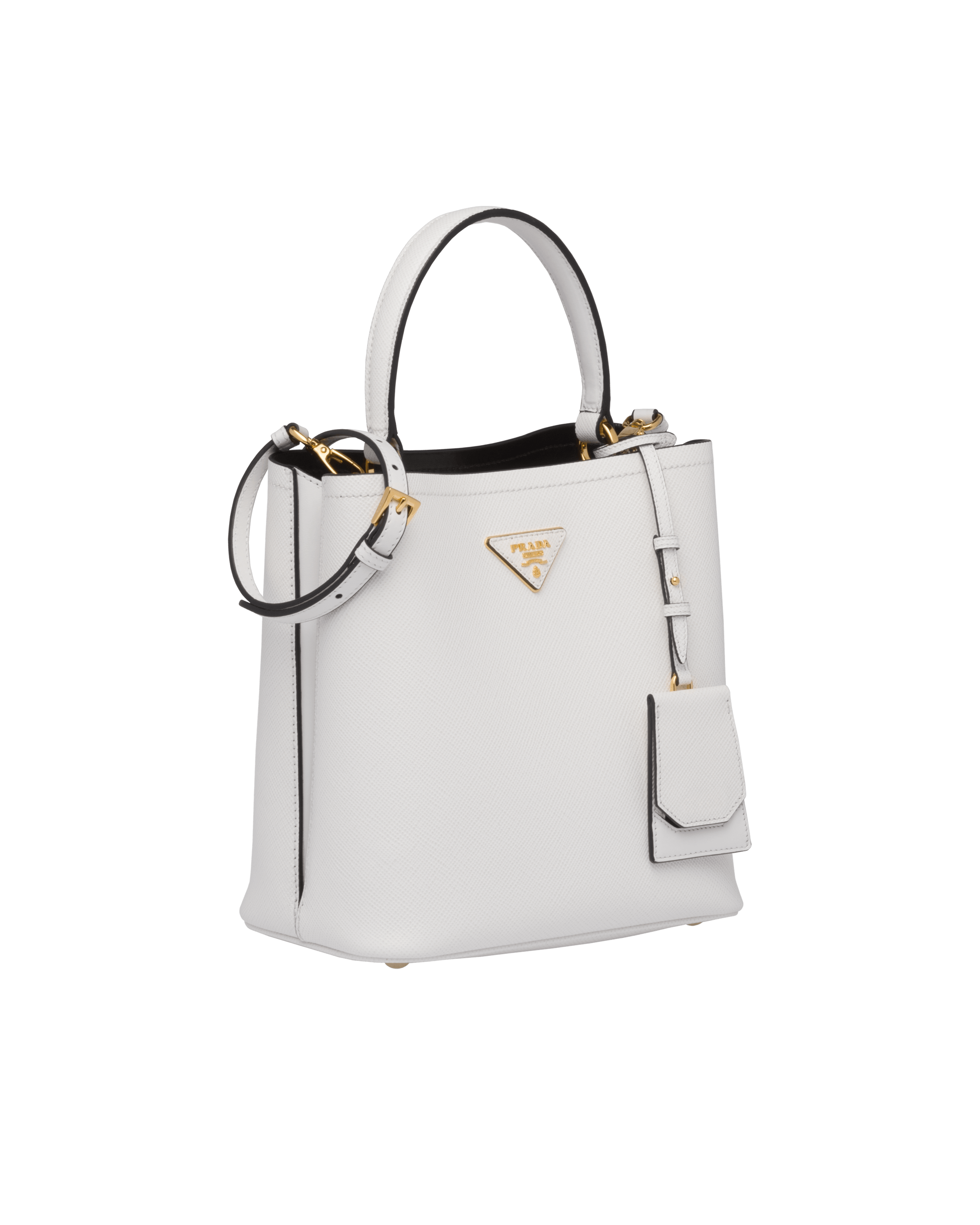 Prada Medium White Saffiano Panier Bag