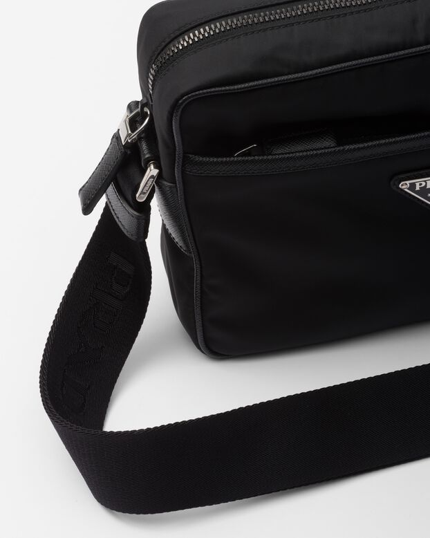 Re-Nylon and Saffiano shoulder bag, , hi-res