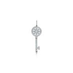 Tiffany Keys petals key pendant in platinum with diamonds, mini.