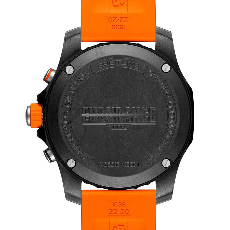 Endurance Pro 44mm Orange Rubber Strap Watch, , hi-res