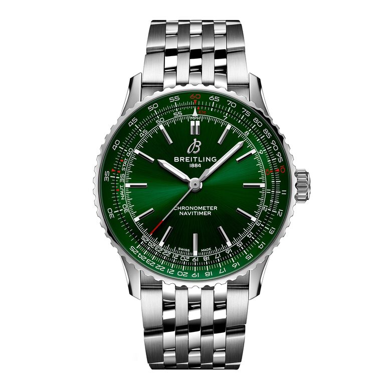 Navitimer Automatic 41mm Mens Watch Green Stainless Steel, , hi-res