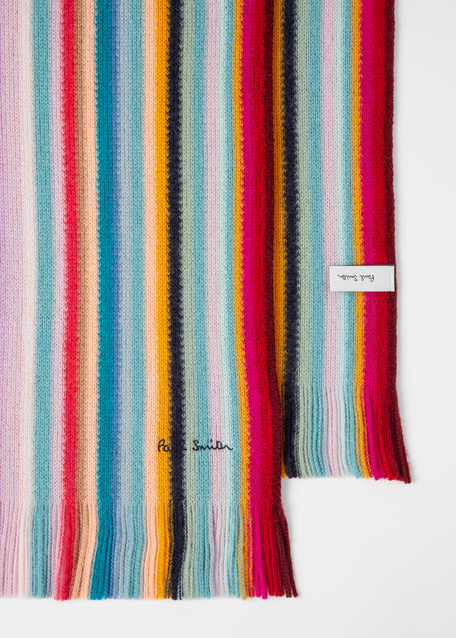 Paul Smith Swirl Stripe Wool Scarf Travel Heathrow Reserve