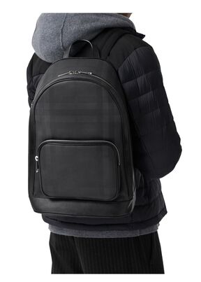 London Check and Leather Backpack, , hi-res