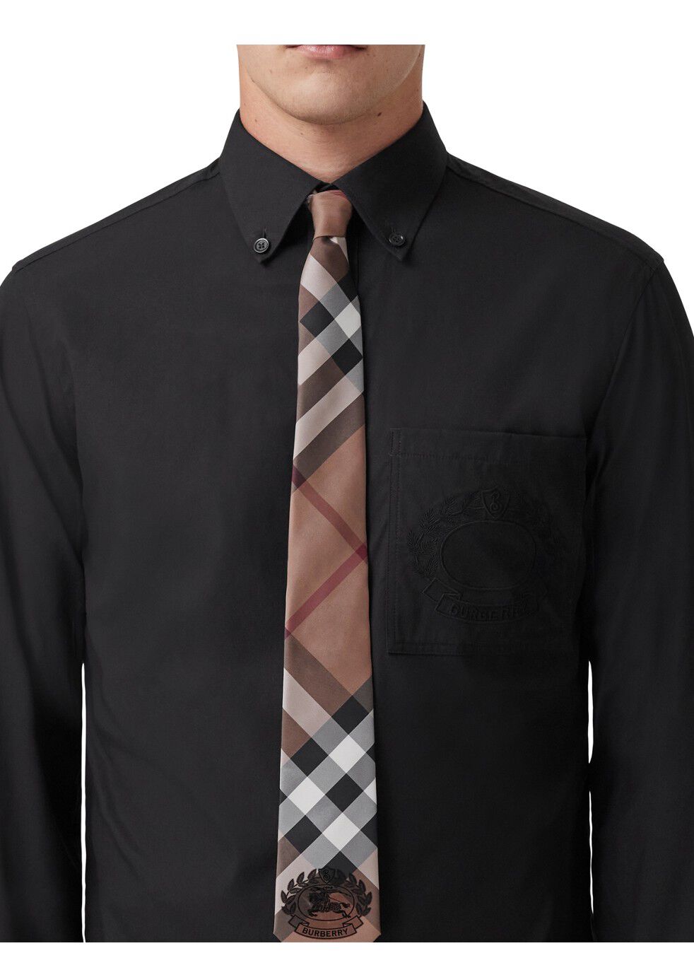 Burberry Classic Cut EKD and Check Silk Tie Ties Heathrow Boutique