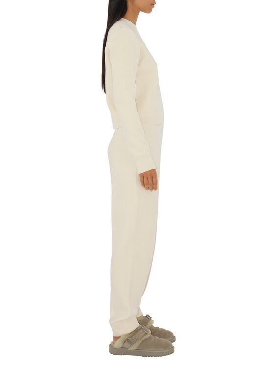 Cotton Wool Blend Jogging Pants, , hi-res