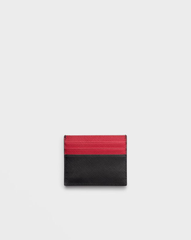 Saffiano leather card holder, , hi-res