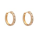 Baguette Cut Hoop Earring  - Gold