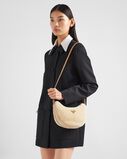 Prada Arqu&eacute; shearling and leather shoulder bag, , hi-res