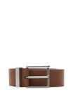 Leather Engraved Check Belt