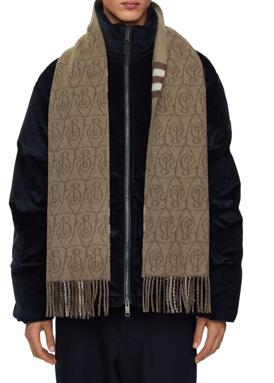 Reversible B Shield Cashmere Scarf, , hi-res