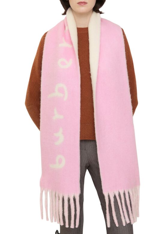 Reversible Logo Alpaca Wool Blend Scarf, , hi-res