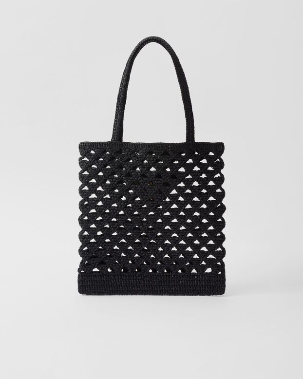Crochet tote bag, , hi-res