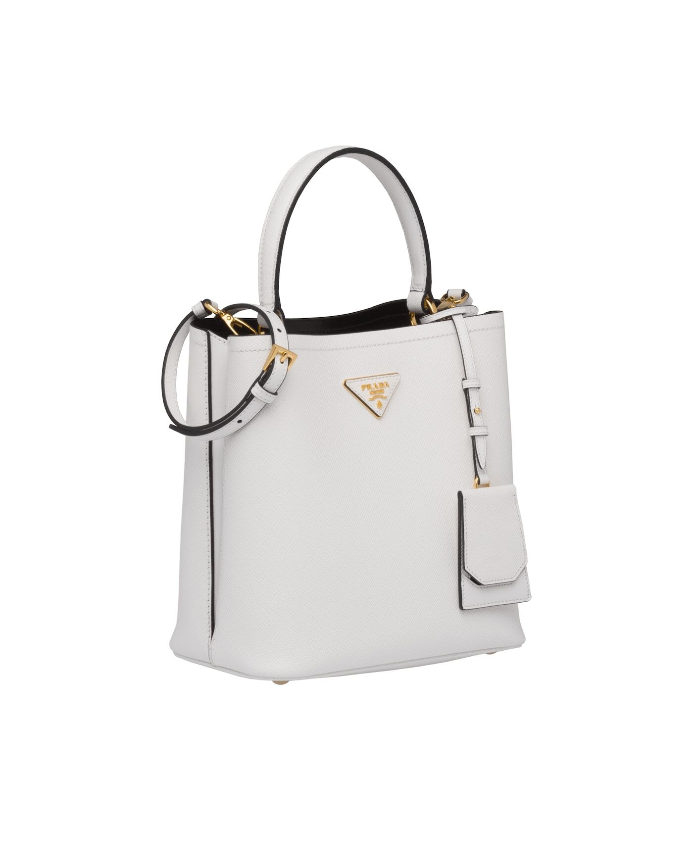 Prada double bucket bag small on sale