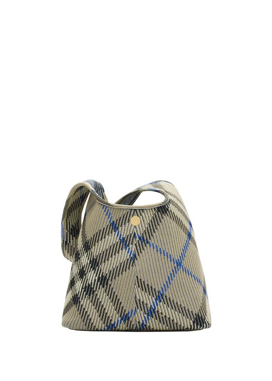 Small Check Knitted Shoulder Bag, , hi-res