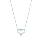 Tiffany Hearts™ pendant with diamonds in platinum, small. - Size Small,  Tiffany Hearts™ pendant with diamonds in platinum, small. - Size Small