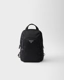 Re-Nylon and Saffiano leather backpack, , hi-res