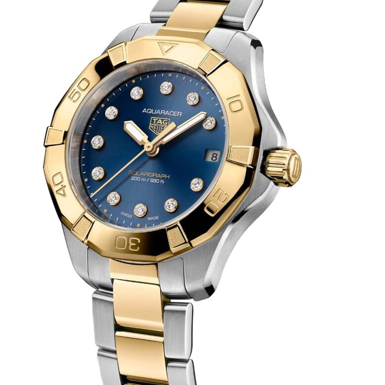 Aquaracer Professional 200 Solargraph 34mm Ladies Watch Blue, , hi-res