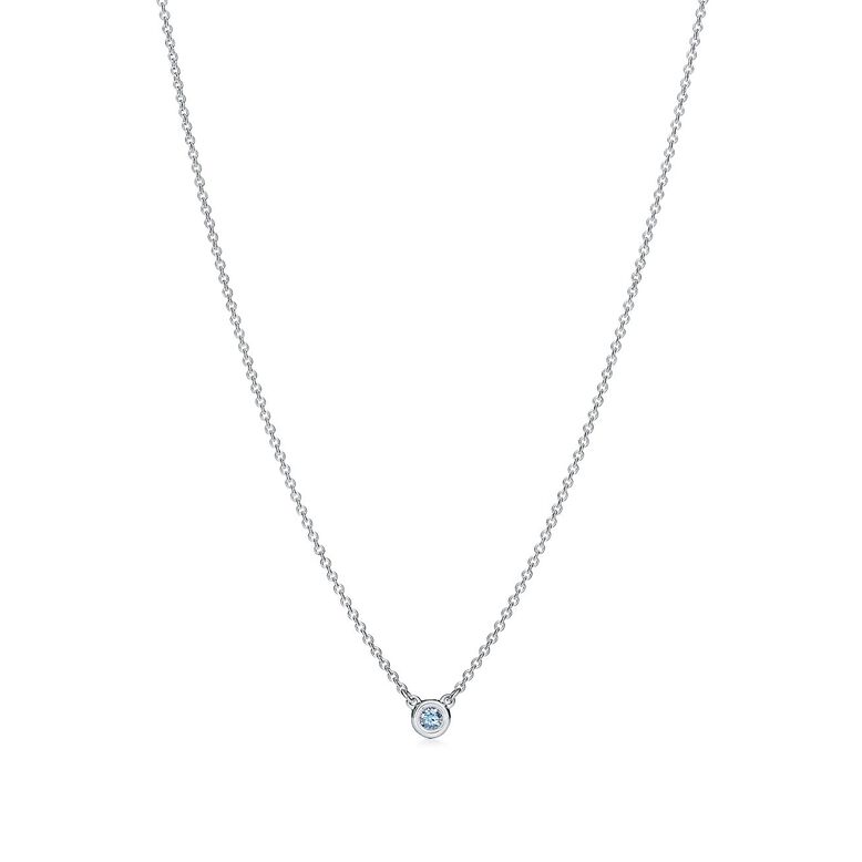 Elsa Peretti&reg; Color by the Yard Aquamarine Pendant in Silver - Size 0.06, , hi-res
