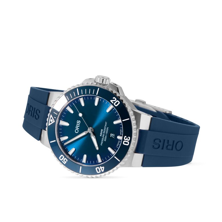 Aquis Date 43.5mm Blue Strap, , hi-res
