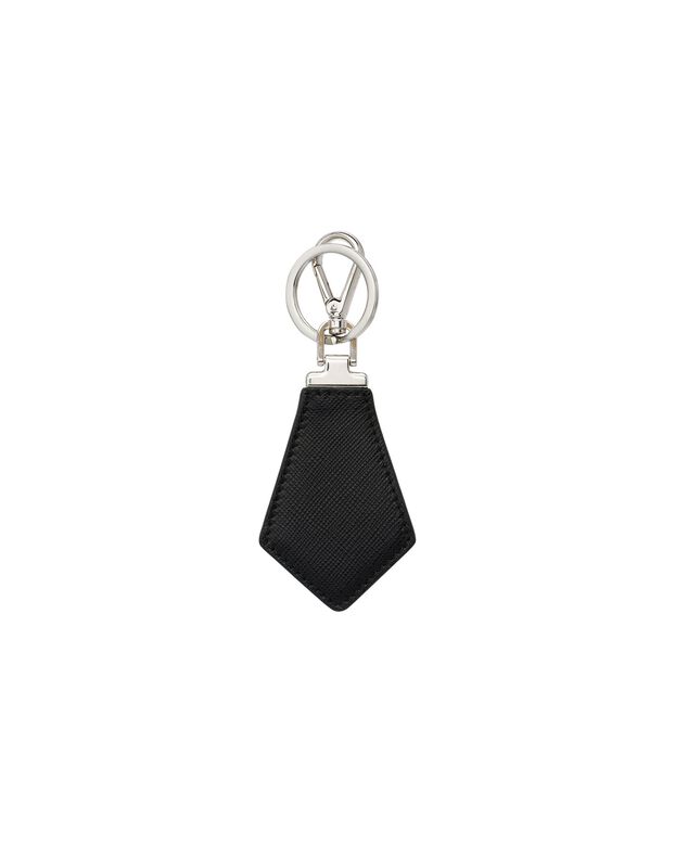 Saffiano leather keychain, , hi-res